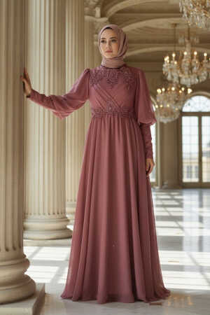 how to choose a flattering bodycon dress for evening events Tulle Beaded Muslim Evening Dresses Long Sleeve Formal Party Prom Gown –  formalgowns main image 0