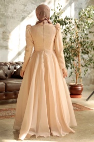 Neva Style - Luxorious Gold Islamic Clothing Prom Dress 2268GOLD - Thumbnail