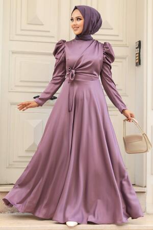 Luxorious Lila Modest Islamic Clothing Evening Dress 4570LILA - 1