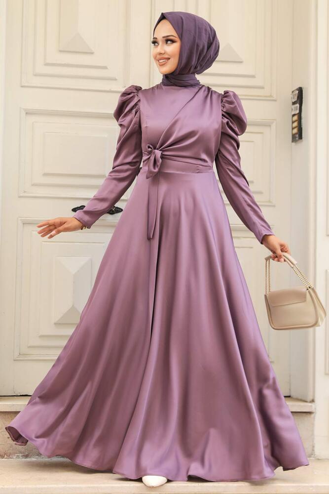 Luxorious Lila Modest Islamic Clothing Evening Dress 4570LILA - 1