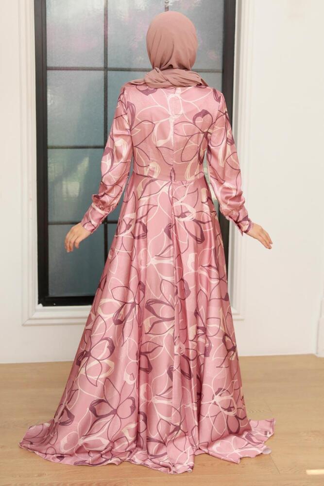 Neva Style - Luxorious Powder Pink Modest Bridesmaid Dress 3442PD - 3