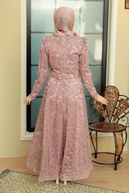 Neva Style - Luxorious Powder Pink Modest Prom Dress 3330PD - Thumbnail