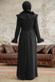 Neva Style - Luxury Black Islamic Bridesmaid Dress 38091S - Thumbnail