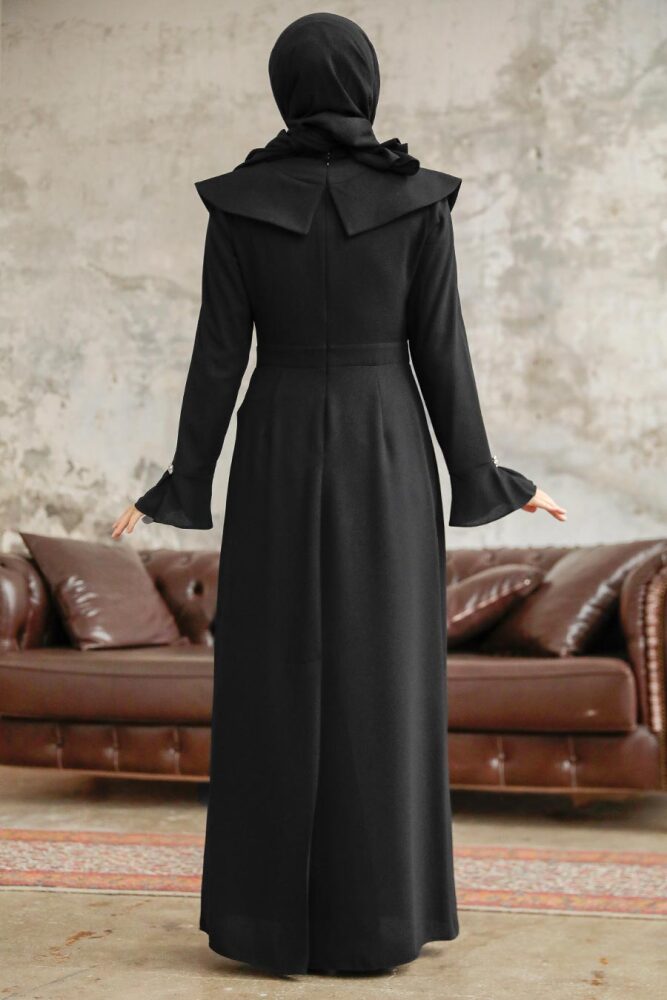 Luxury Black Islamic Bridesmaid Dress 38091S - 3