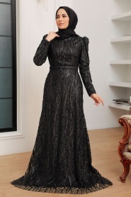 Neva Style - Luxury Black Muslim Fashion Wedding Dress 22633S - Thumbnail