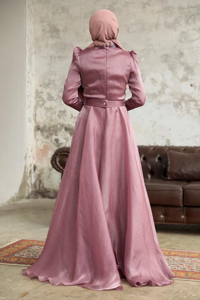 Neva Style - Luxury Dusty Rose Muslim Evening Gown 3774GK - 3