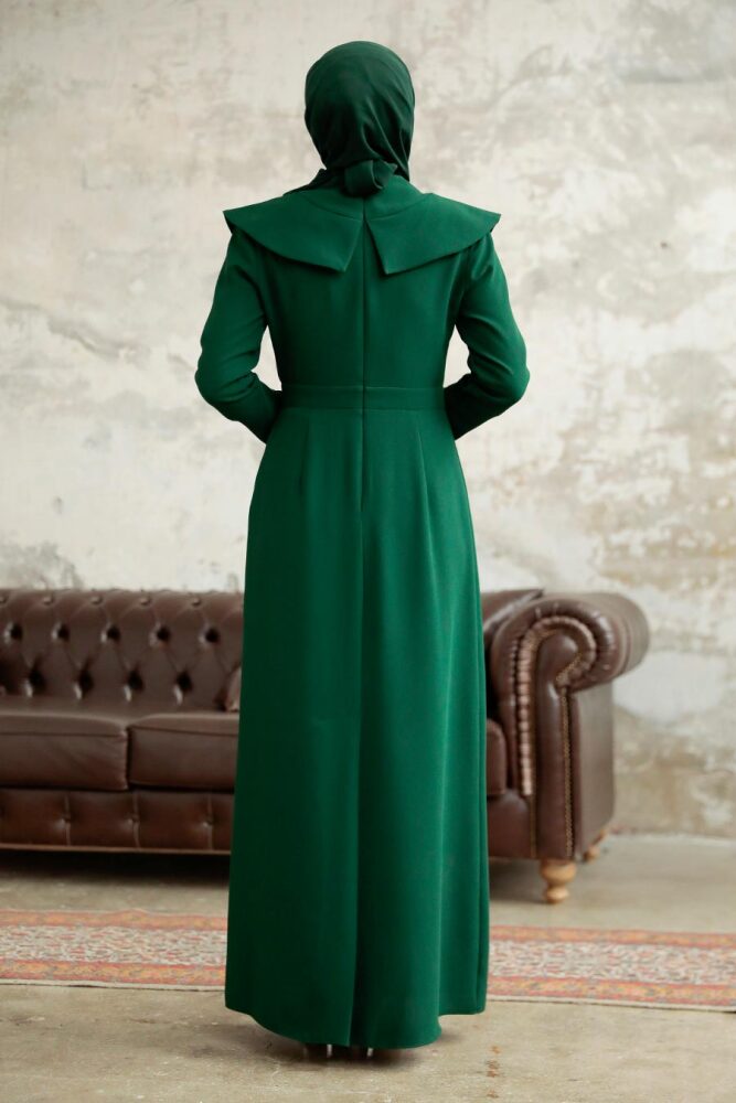 Luxury Emerald Green Islamic Bridesmaid Dress 38091ZY - 4