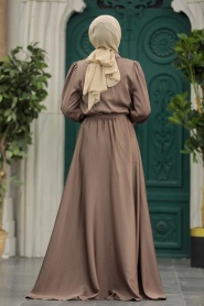Neva Style - Luxury Mink Modest Islamic Clothing Wedding Dress 39192V - Thumbnail