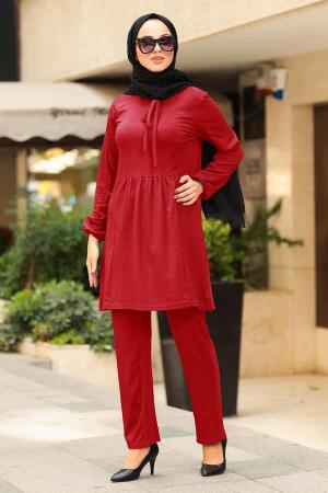 Neva Style - Mahogany Dual Suit Dress 1127BR - 1