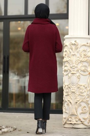 Neva Style - Mahogany Hijab Knitwear Tunic 2513BR - Thumbnail