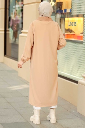  Neva Style - Manteau Hijab Biscuit 19228BS - 6
