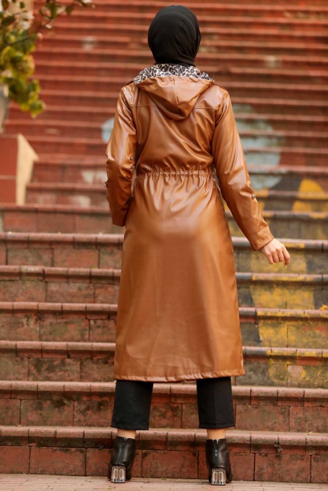 Neva Style - Manteau Hijab Coloré Sunuff 12050TB - 4