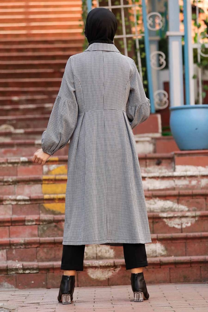 Neva Style - Manteau Hijab écru 55920E - 2