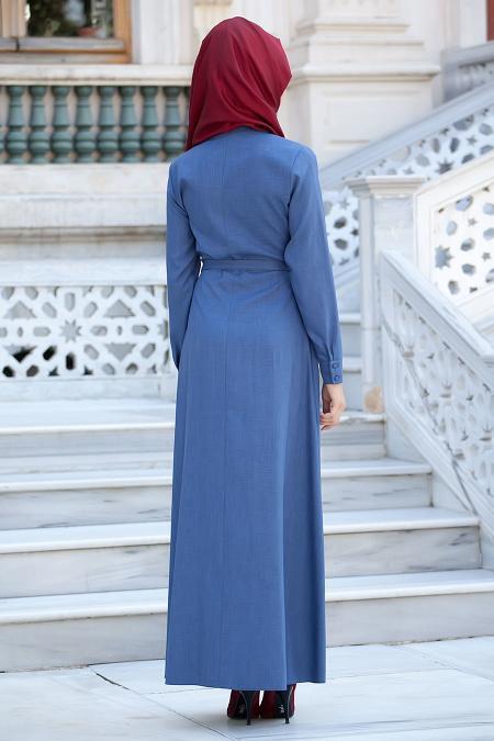 Neva Style - Mavi Elbise - 4