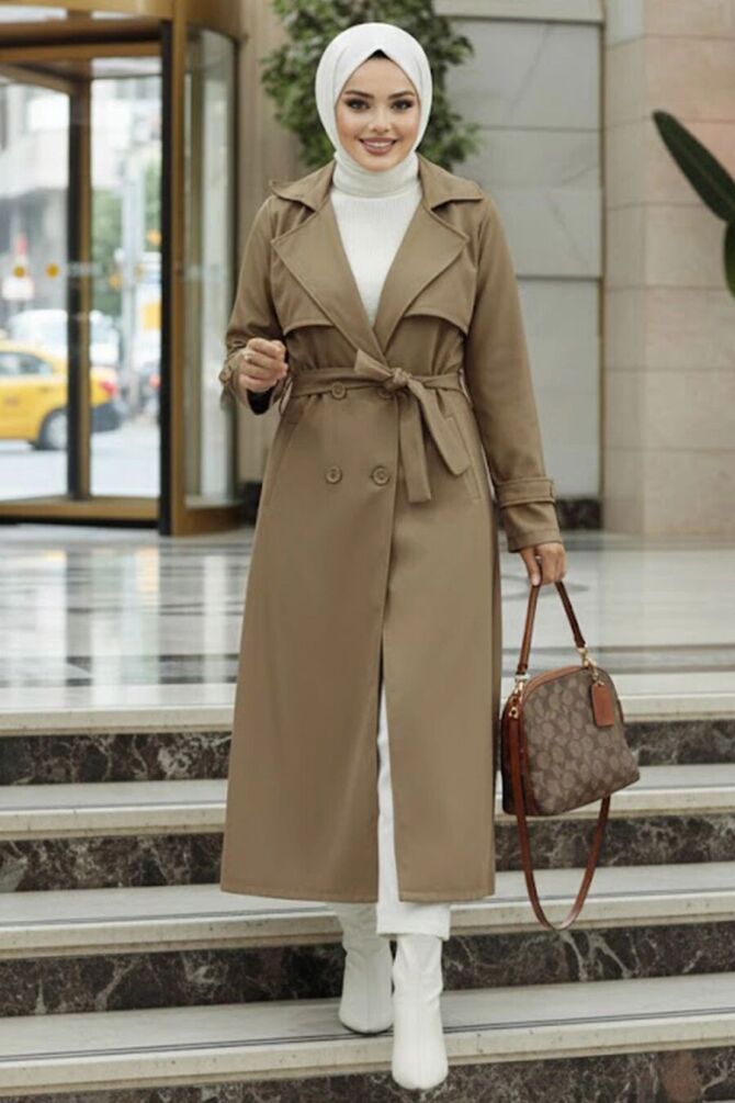 Mink High Quality Trench Coat 6103V - 1