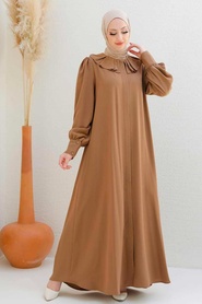 Neva Style - Mink Hijab Abaya 359400V - Thumbnail
