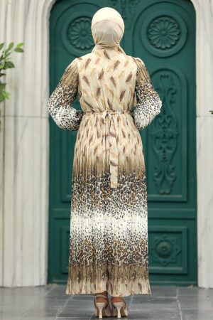 Mink Hijab Maxi Dress 3889V - 3