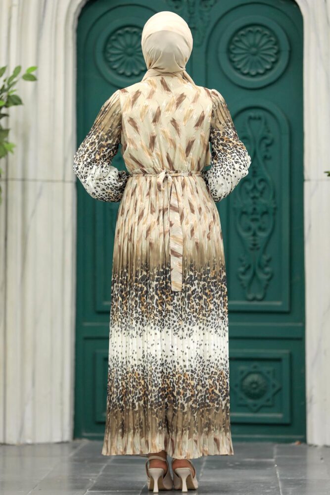 Mink Hijab Maxi Dress 3889V - 3