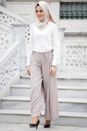Neva Style - Mink Hijab Trousers 9054V - 1