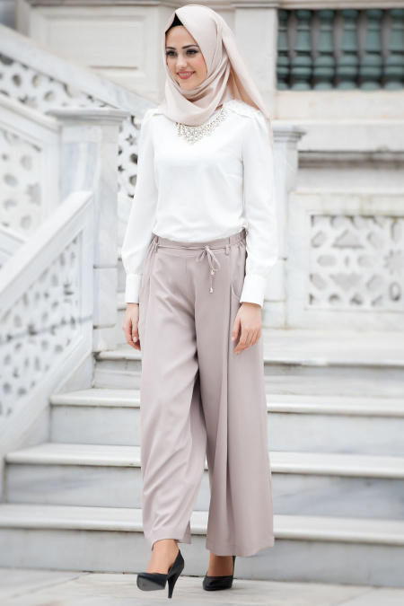 Neva Style - Mink Hijab Trousers 9054V