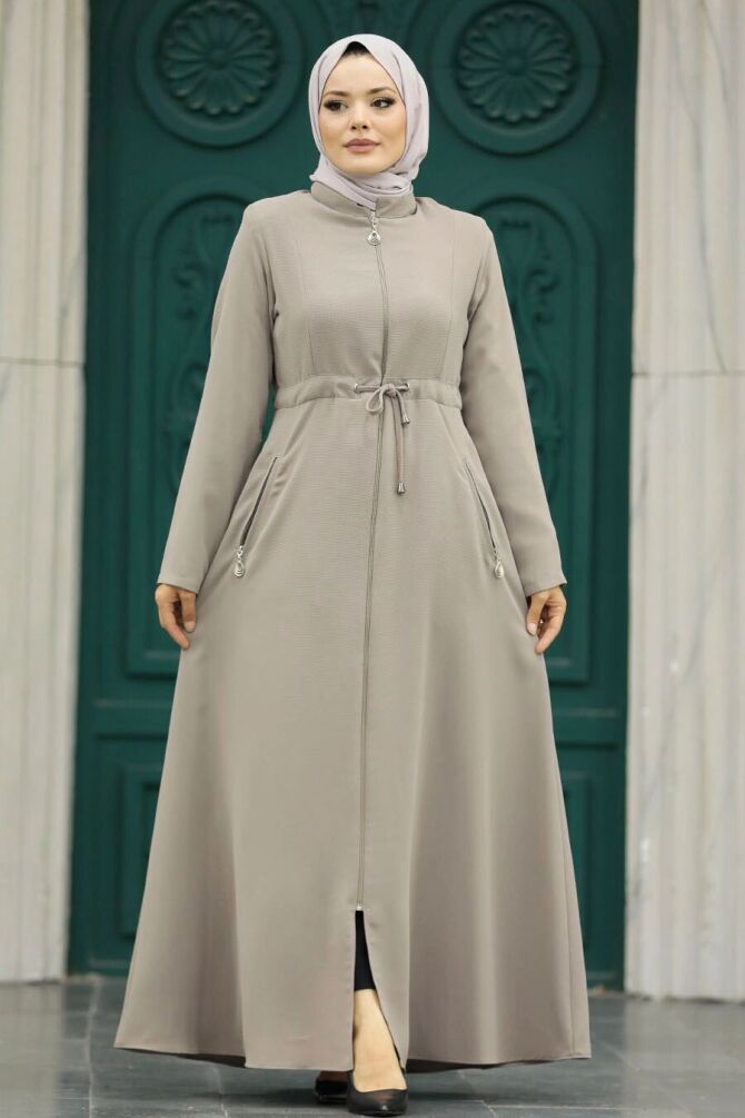 Mink Hijab Turkish Abaya 60125V - 1
