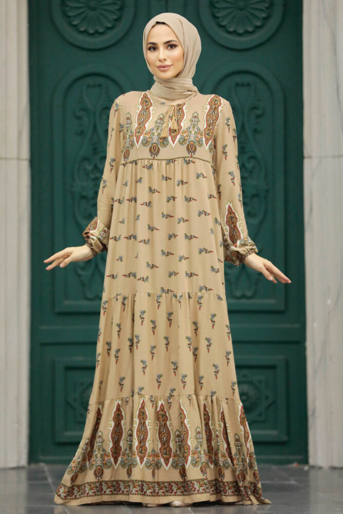 Mink Islamic Clothing Dress 50092V - 1