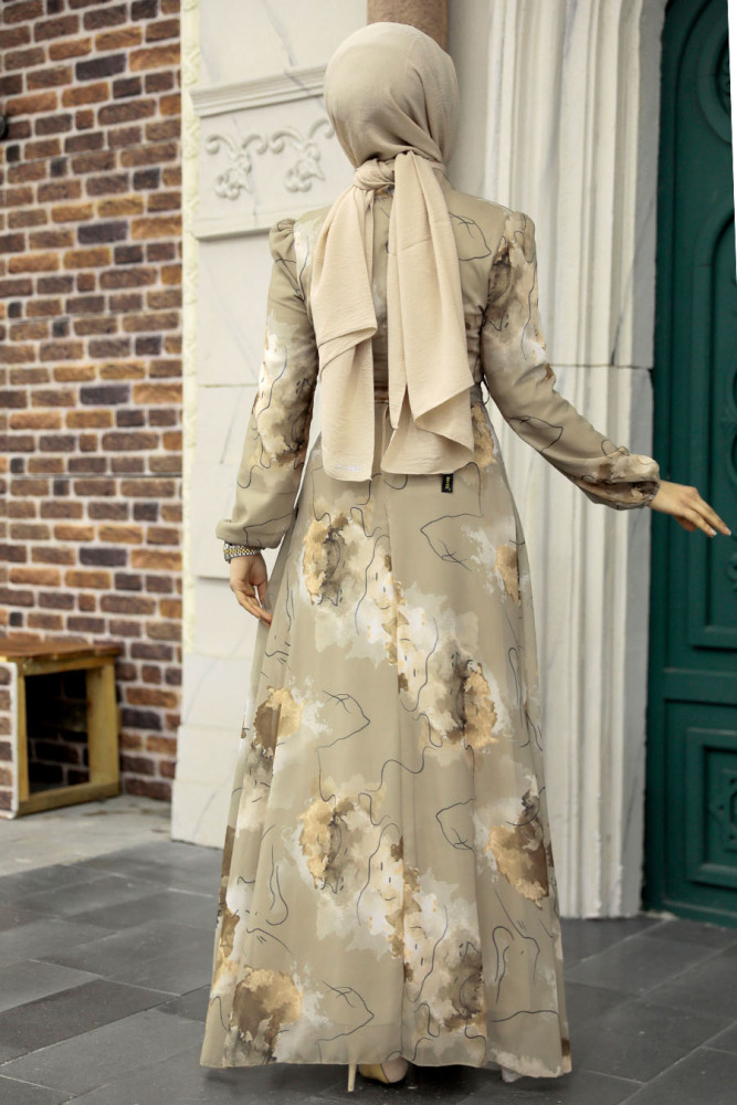 Mink Long Muslim Dress 279313V - 4