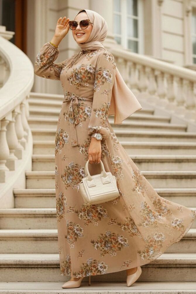 Mink Long Sleeve Dress 279082V - 1