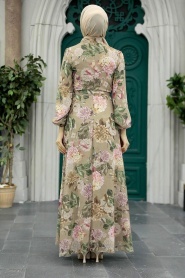 Neva Style - Mink Long Sleeve Dress 279083V - Thumbnail