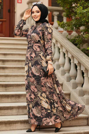Mink Long Sleeve Dress 279312V - 1