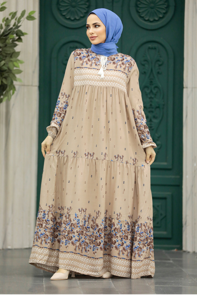 Mink Long Sleeve Dress 50002V - 1