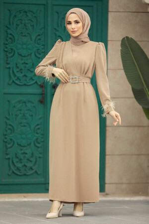 Mink Muslim Bridesmaid Dress 8791V - 3
