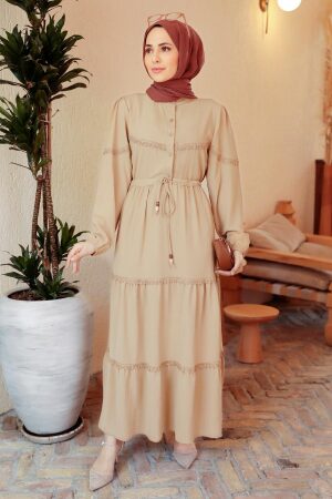 Mink Muslim Long Dress Style 63250V - NEVA STYLE