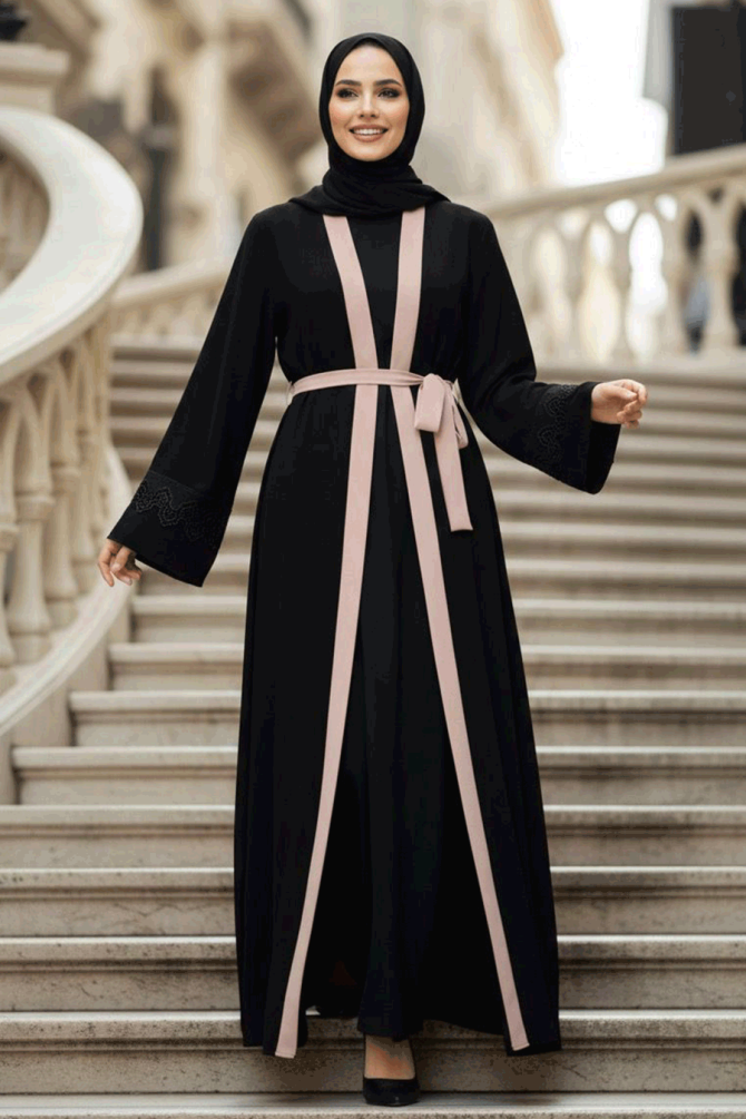 Mink Plus Size Abaya 55440V - 1