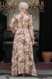 Neva Style - Mink Plus Size Dress 279326V - Thumbnail