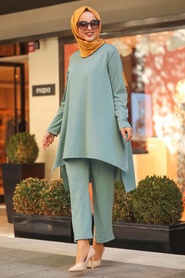 Neva Style - Mint Dual Suit Dress 22371MINT - Thumbnail