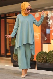 Neva Style - Mint Dual Suit Dress 22371MINT - Thumbnail