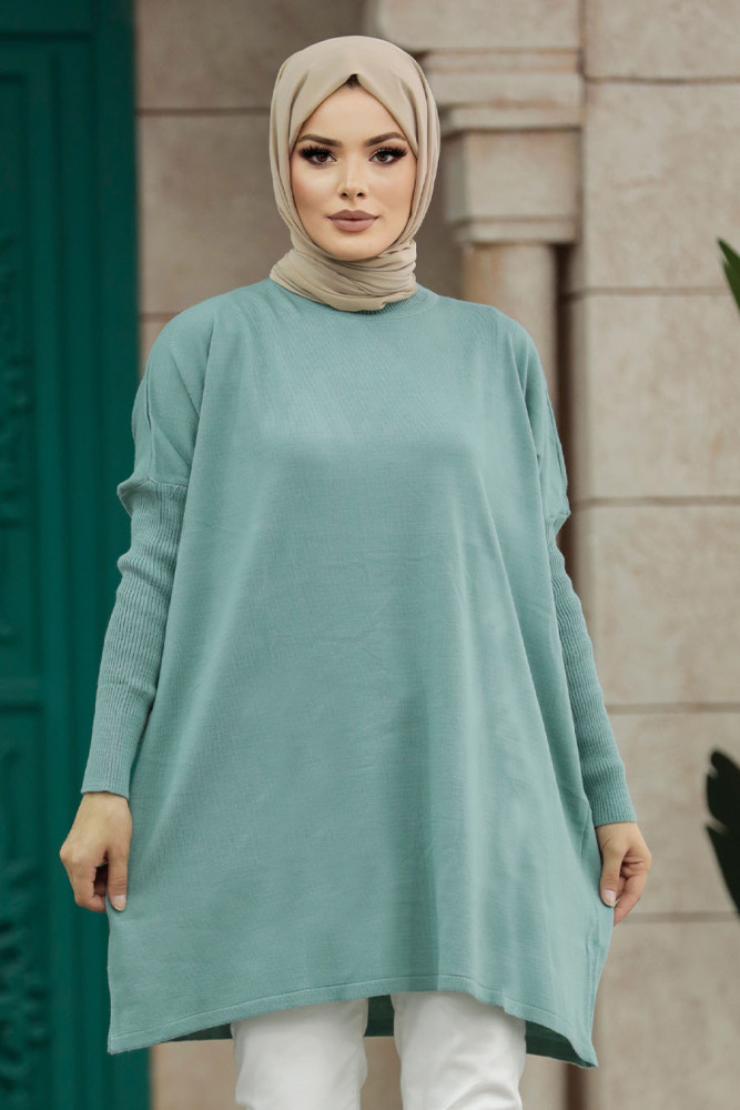 Mint High Quality Knitwear Tunic 3399MINT - 2