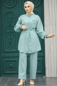 Neva Style - Mint Hijab Dual Suit 5899MINT - Thumbnail