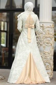 Neva Style - Mint Hijab evening Dress 2651MINT - Thumbnail