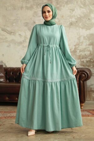 Mint Hijab Maxi Dress 5864MINT - 1