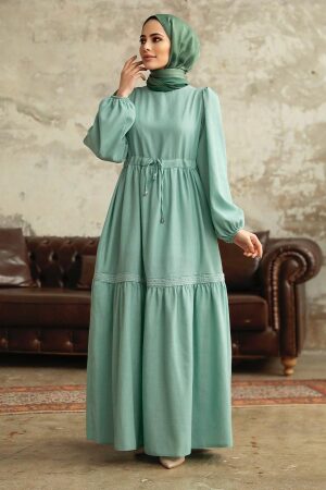 Mint Hijab Maxi Dress 5864MINT - 2