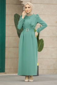 Neva Style - Mint Muslim Bridesmaid Dress 8791MINT - Thumbnail