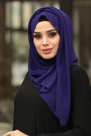 Neva Style - Mixed purple & Navy Shawl 7475MRC - 1