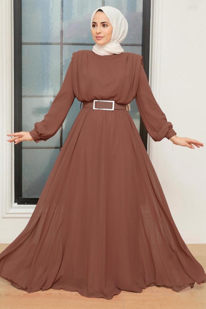 Neva Style - Modern Brown Muslim Bridesmaid Dress 36050KH - 1