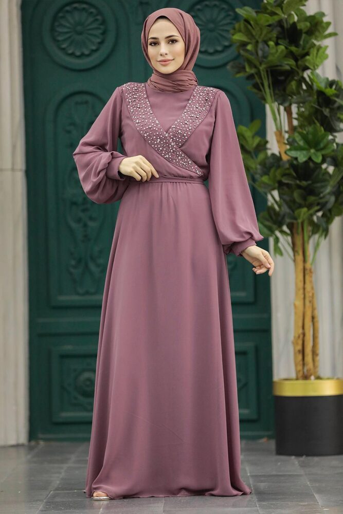Modern Dusty Rose Modest Prom Dress 22153GK - 1