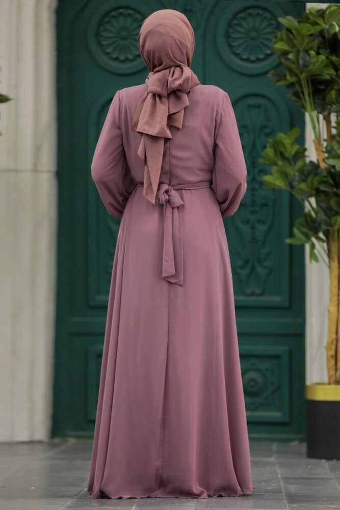 Modern Dusty Rose Modest Prom Dress 22153GK - 3
