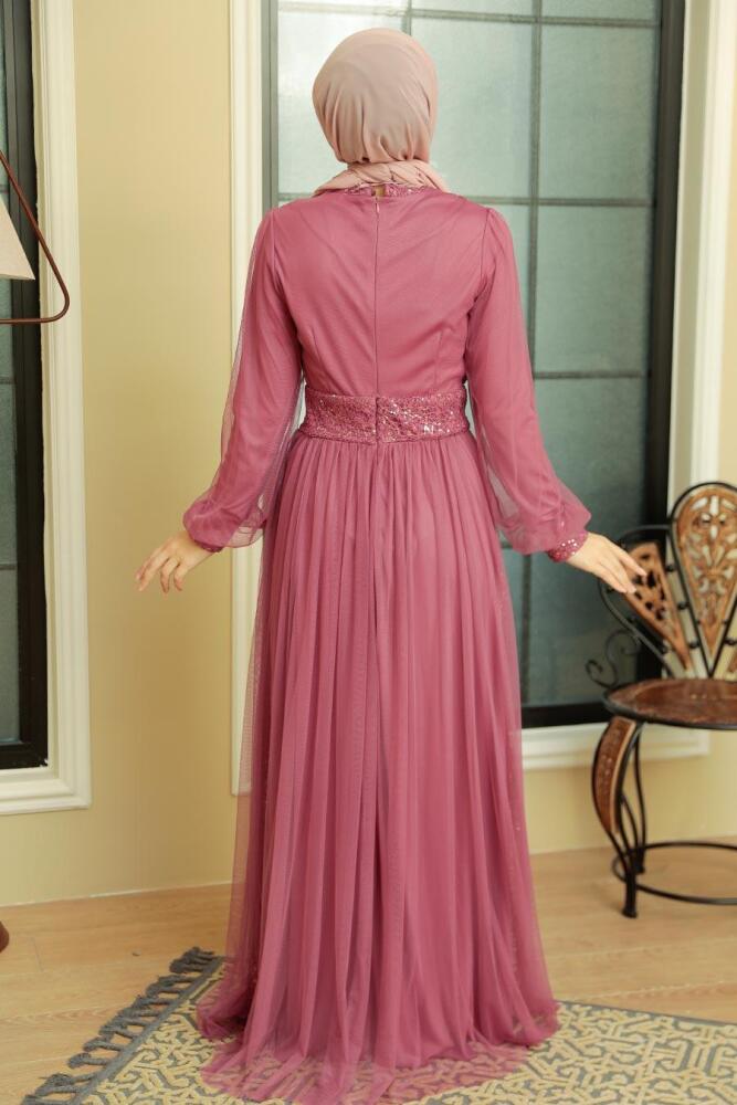 Neva Style - Modern Dusty Rose Muslim Wedding Gown 5696GK - 3