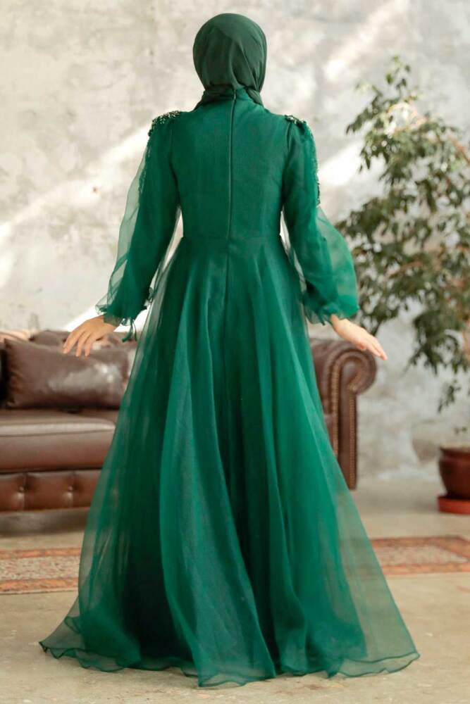 Neva Style - Modern Green Islamic Wedding Gown 2249Y - 3