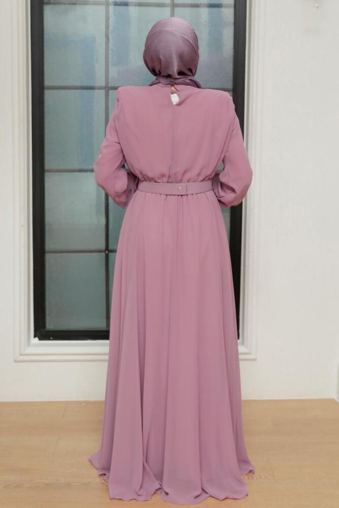 Neva Style - Modern Lila Muslim Bridesmaid Dress 36050LILA - 3